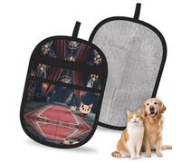 WMASTNjgdA The Grand and Magnificent Hall of Darkness Gant d'épilation réutilisable pour animaux de compagnie | Gant électrostatique élégant pour poils de chien et chat | Outil de toilettage et de