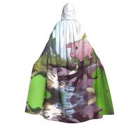 WMASTNjgdA Un joli cochon unique poncho noir - Couverture portable personnalisable pour femme, accessoire de costume parfait pour Halloween, chevalier, Akatsuki, et plus encore