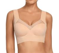 Wmbra Soutien-gorge correcteur de posture, soutien-gorge d'été sans fil, push-up, confortable, couverture dorsale, soutien-gorge de posture respirant pour femme, chair, 100