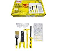 WMC TOOLS Kit d'outils 320 pièces avec lunettes de sécurité et de sécurité - Accessoires de câblage pour monteur, étrier, scie à métaux, cube de connexion, supports de câbles, installation