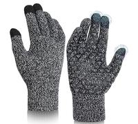Wmcaps Gants d'hiver pour écran tactile - Pour homme et femme | Doublure polaire chaude, écran tactile, antidérapante. Tailles M-XL. Gants de course pour la course, le cyclisme