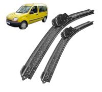 wmcxd Balais d'essuie-Glace Avant et arrière Compatible pour Renault Kangoo MK1 1997-2007, Anti-Bruit,Installation Facile Haute Performance