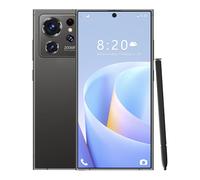 WMDMJT Smartphone Ultra-Fin S25 Ultra avec Stylet intégré, Version Internationale 5G, écran Incell HD perforé de 7,3 Pouces, Batterie Longue durée de 8 000 mAh, pour Filles, garçons,Black-1TB