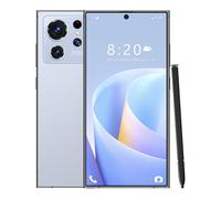 WMDMJT Smartphone Ultra-Fin S25 Ultra avec Stylet intégré, Version Internationale 5G, écran Incell HD perforé de 7,3 Pouces, Batterie Longue durée de 8 000 mAh, pour Filles, garçons,Blue-1TB