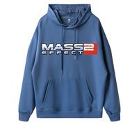 WMDMJT Sweat À Capuche Décontracté Unisexe pour Mass Effect N7 avec Manches Longues, Poignets Côtelés Et Coupe Classique pour Un Look Quotidien Confortable Et Stylé,Blue-s