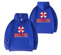 WMDMJT Sweat À Capuche Oversize Homme pour Resident Casual Pullover Léger Manches pour Umbrella Longues Couleur Unie avec Poches pour Evil,Blue2-x_l