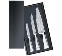 couteau de cuisine 1890099998 set de 3 ensemble couteaux, acier, argent, 36,5 x 17 x 3,5 cm