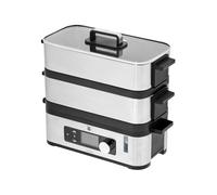WMF KITCHENminis 0415090011 cuiseur vapeur 2 Nombre de paniers Comptoir 900 W Noir, Acier inoxydable