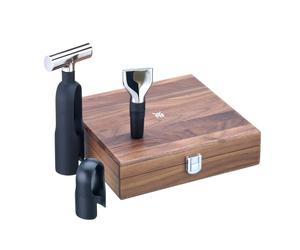 WMF Baric Sommelier Wine Set 3 Piece Corkscrew, Foil Cutter, Bottle Stopper in W