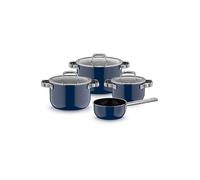 WMF Batterie de cuisine 4 pièces Fusiontec Mineral Pro Tim Raue Ocean Bleu foncé bleu marine