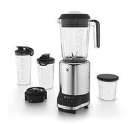WMF Blender, Mixeur, 6 vitesses, 3 programmes auto, Bol 1,2 L, Accessoires en Tritan sans BPA, Inox 18/10 Cromargan, Lames amovibles, 2 bouteilles incluses, 1200 W, Kult Pro 0416530011