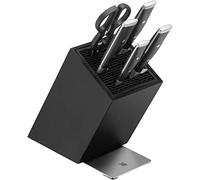 WMF Bloc à couteaux Grand Class avec jeu de 6 pièces, fabriqué en Allemagne, 4 forgés, ciseaux cuisine, FlexTec.