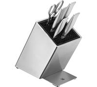 WMF Bloc à couteaux Grand Gourmet Asia avec set de couteaux 6 pièces, fabriqué en Allemagne, 4 couteaux forgés, ciseaux, bloc en acier inoxydable, Performance Cut