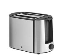WMF Bueno Pro grille-pain 2 tranches, grille-pain double fente en acier inoxydable avec accessoire pour petits pains, 2 tranches, 6 niveaux de brunissage, 870 W, acier inoxydable mat