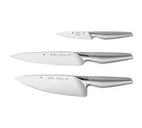 WMF Chef's Edition set de couteaux 3 pièces, Made in Germany, 3 couteaux forgés, couteaux de cuisine, couteaux de chef, couteaux à viande, couteaux d'office, coupe performante, lame spéciale en acier