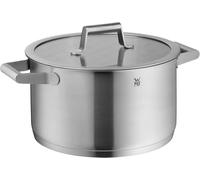 WMF Comfort Line Grande casserole 24 cm avec couvercle en verre, pour induction 5,7 l, acier inoxydable Cromargan mat, graduation intérieure, empilable, non revêtu