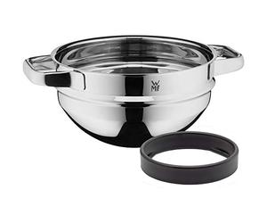 WMF Compact Cuisine Bol bain-marie empilable 20 cm Bol mélangeur en acier inoxydable Cromargan poli Passe au lave-vaisselle