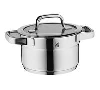 WMF Compact Cuisine marmite petite 16 cm, couvercle en verre, marmite à viande induction 2 l, acier inoxydable poli Cromargan, graduation interne, empilable, non revêtu