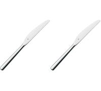 WMF Couteau de menu Boston mono 22,6 cm, couteau monobloc, acier inoxydable Cromargan poli, brillant, passe au lave-vaisselle (Lot de 2)