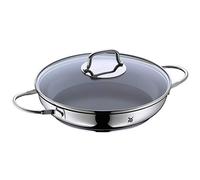 WMF Devil Sauteuse de service avec couvercle en verre et revêtement en acier inoxydable Cromargan Compatible induction 26 cm