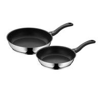 WMF Poêles à frire Devil – Lot de 2 (28 + 24 cm) Induction, Cromargan, Poignée plastique