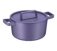 WMF Flavour Cocotte en fonte émaillée avec couvercle à picots de condensation Violet 24 cm