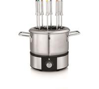 WMF Service fondue électrique LONO 0415130011 – 1400 W, 8 pers., récipient inox, 8 fourchettes 18/10