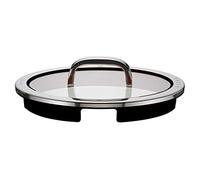WMF Function Lot de 4 couvercles en verre et silicone Cromargan en acier inoxydable poli Noir 20 cm