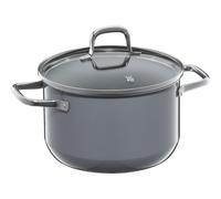 WMF Fusiontec Essential Grande marmite en céramique high-tech anti-rayures, non revêtu, 20 cm, avec couvercle en verre, 3,7 l, grise, fabriquée en Allemagne
