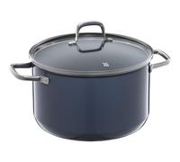 WMF Fusiontec Essential marmite grande, 24 cm, couvercle en verre, marmite à viande induction, 6,4 l, céramique high-tech, résistante aux rayures, non revêtue, bleu foncé, fabriquée en Allemagne