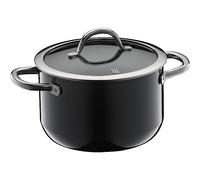 WMF Fusiontec Inspire marmite grande, 20 cm, couvercle en verre, marmite à viande induction, 3,7 l, céramique high-tech, résistante aux rayures, non revêtue, noir, fabriquée en Allemagne