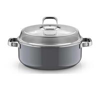 WMF Cocotte avec couvercle en verre FUSINTEC MINERAL PRO 6ml/28cm Platinum gris