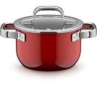 WMF Fusiontec Mineral Pro, marmite avec couvercle, 16 cm, matériau anti-rayures, petite marmite à induction, convient à tous les feux, Fabriqué en Allemagne, Rouge Passion, 0519535290