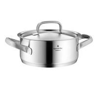WMF Gourmet Plus marmite petite 20 cm, couvercle en métal avec ouverture vapeur, cocotte à induction 2,5 l, acier inoxydable Cromargan mat, graduation interne