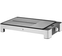 WMF grill et plancha électrique, 2300W, Inox 18/10 Cromargan, Grande surface grill & plancha, Revêtement antiadhésif, Lono 0415340011