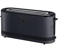 WMF Grille-pain longue fente, 2 tranches avec support à pain, grille-pain étroit, XXL, fonction bagel, 7 niveaux de torréfaction, 900 W, en acier inoxydable, mat, noir