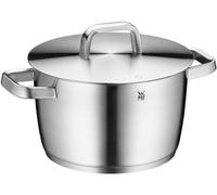 WMF Iconic Grande marmite 22 cm avec couvercle en métal pour induction 4,7 l, grande casserole en acier inoxydable Cromargan poli, non revêtu