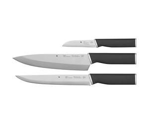 WMF Kineo 896249992 Jeu de 3 couteaux Technologie Performance Cut, Design Moderne, Coupe secondaire, Acier à lame extrêmement dure, Design ergonomique, Fabriqué en Allemagne