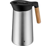 WMF Kineo Dynamic Design 0651646030 Verseuse isotherme en acier inoxydable avec poignée en bois Isolation ThermaPro anti-fuite, ouverture facile, nettoyage facile 0,6 l