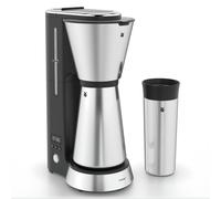 WMF KITCHENminis 04.1226.0011 : Machine à café filtre semi-automatique, 0.625L, 5 tasses, écran LCD, 870W, verseuse 0.35L, noir/chrome