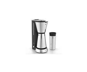 WMF KITCHENminis Machine à café filtre Aroma, Thermo-To-Go, Compacte, Carafe isotherme et mug à emporter, Cromargan Haute qualité, 760 W, Jusqu'à 5 tasses 0412260011