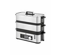 WMF KITCHENminis 0415090011 cuiseur vapeur 2 Nombre de paniers Comptoir 900 W Noir, Acier inoxydable