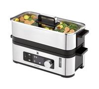 WMF KITCHENminis 0415090011 cuiseur vapeur 2 Nombre de paniers Comptoir 900 W Noir, Acier inoxydable