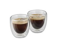 WMF Kult Lot de 2 tasses à expresso à double paroi en verre 80 ml Effet flottant Verre thermique résistant à la chaleur