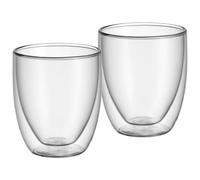 WMF Kult Lot de 2 verres à cappuccino à double paroi - 250 ml - Effet flottant - Verres thermiques résistants à la chaleur - Verre à café