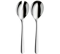 WMF Kult Plus couverts à salade acier inoxydable 23,7 cm, fourchette à salade, cuillère de service, Cromargan protector acier inoxydable poli, résistant aux rayures, passe au lave-vaisselle