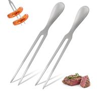 WMF Lot de 2 fourchettes à viande longues en acier inoxydable pour griller et trancher avec poignée ergonomique, idéales pour le camping et la cuisine, 27 cm