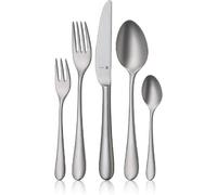 WMF Merit set de couverts, 30 pièces, 6 personnes, sablé, ergonomique, Cromargan protector®, lavable au lave-vaisselle, lames forgées, boîte à couverts 1140916310