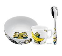 WMF Minions Vaisselle pour enfant en porcelaine avec cuillère à partir de 3 ans, bol pour enfant, tasse pour enfant, cuillère pour enfant, set petit-déjeuner, passe au lave-vaisselle, couleur et qualité alimentaire