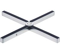WMF MisterX dessous de plat pliable 19 x 19 cm, Cromargan acier inoxydable mat, revêtement silicone, gain de place